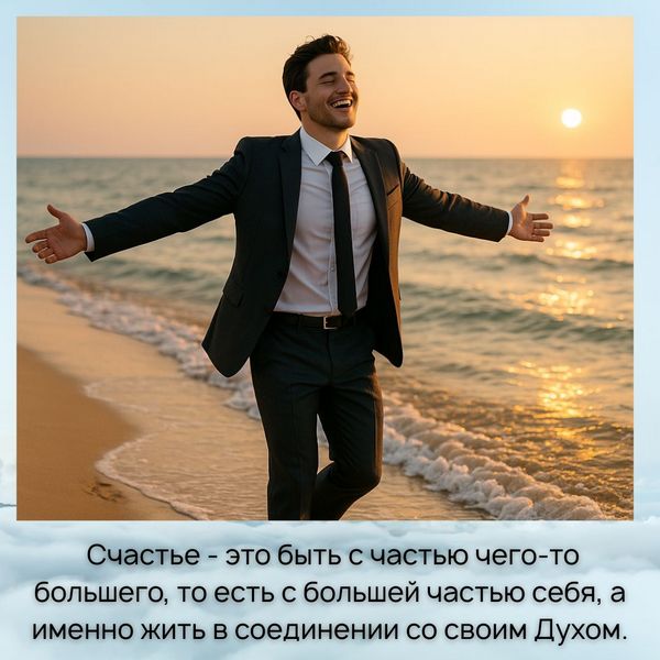 Соединение с собой СЧАСТЬе – это быть частью чего-то большего, в именно, частью Себя, своего Духа, жить в соединении со своим Духом.