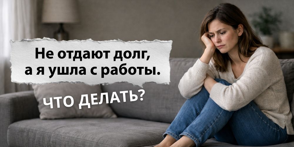 Что делать, если не отдают долг? Не отдают долг, а я ушла с работы. Что делать?