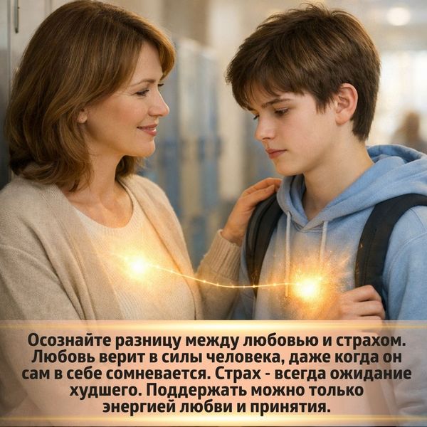 Разница между любовью и тс рахом Осознайте разницу между любовью и страхом. Любовь верит в силы человека, даже когда он сам в себе сомневается. Страх - всегда ожидание худшего. Поддержать можно только энергией любви и принятия.