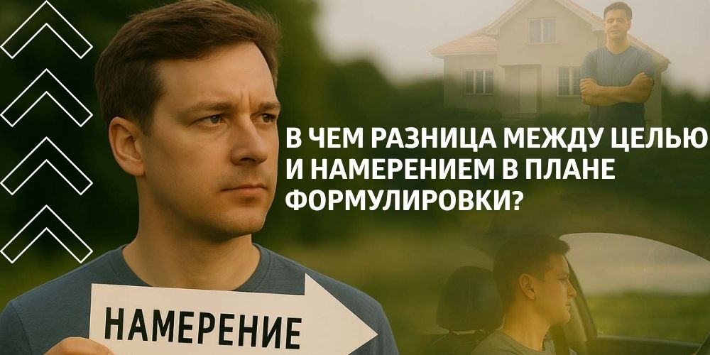 В чем разница между целью и намерением в плане формулировки?