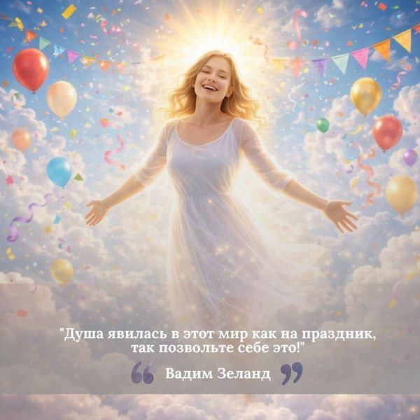 Вадим Зеланд: "Душа явилась в этот мир как на праздник, так позвольте себе это!"