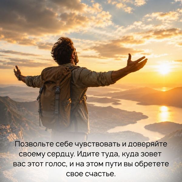 Позвольте чувствовать сердцем Доверяйте своему сердцу, открывайте его. Не бойтесь чувствовать и проявлять свои чувства.