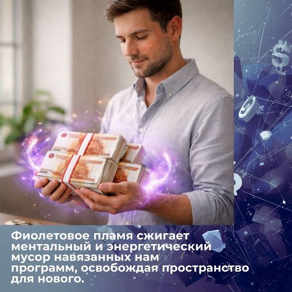 Фиолетовое пламя сжигает ментальный и энергетический мусор навязанных нам программ, освобождая пространство для нового. Более того, оно благотворно влияет на наше тело, на каждую его клеточку, и может исцелять его.