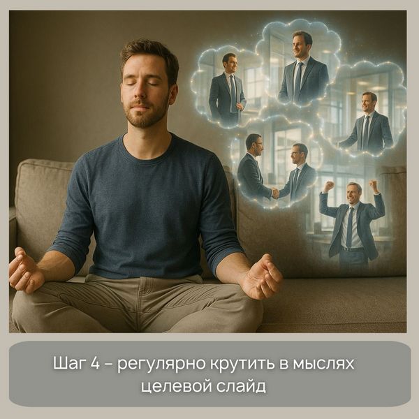 Шаг 4 – регулярно крутить в мыслях целевой слайд 