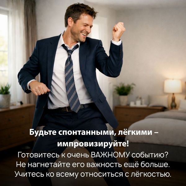 Готовитесь к очень ВАЖНОМУ событию? Не нагнетайте его важность ещё больше. Учитесь ко всему относиться с лёгкостью. 