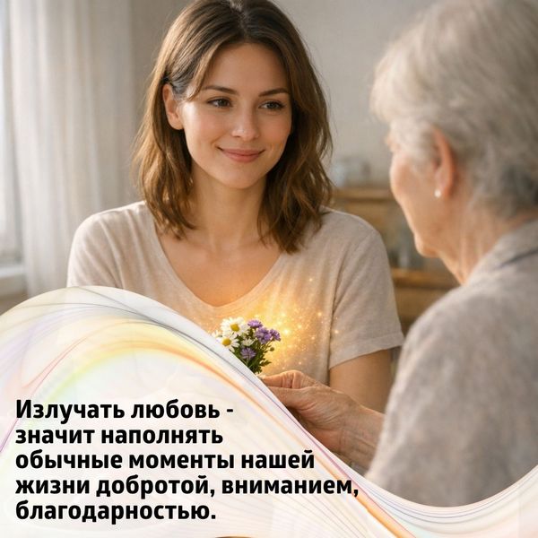 Излучать любовь - значит наполнять обычные моменты нашей жизни добротой, вниманием, благодарностью.
