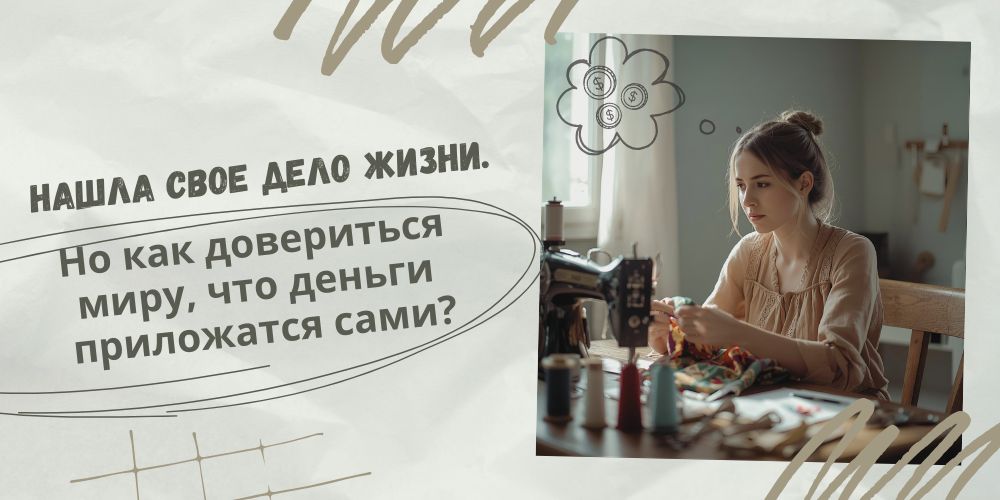 Нашла свое дело жизни. Но как довериться миру, что деньги приложатся сами?