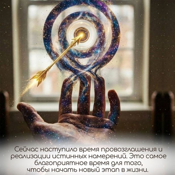 Сейчас наступило время провозглашения и реализации истинных намерений. Это самое благоприятное время для того, чтобы начать новый этап в жизни. 