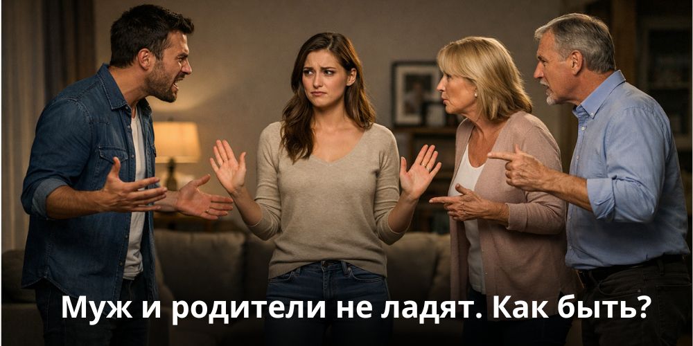 Муж и родители не ладят. Как быть?