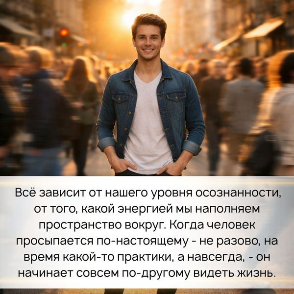 Сложно ответить на этот вопрос потому что сейчас такое время, когда всё зависит от нас с вами – от нашего уровня осознанности, от того, какой энергией мы наполняем пространство вокруг. Когда человек просыпается по-настоящему - не разово, на время какой-то практики, а навсегда, - он начинает совсем по-другому видеть жизнь. 