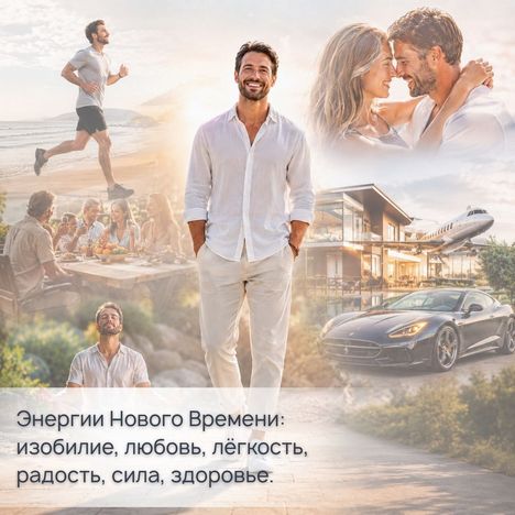 Энергии Нового Времени: изобилие, любовь, лёгкость, радость, сила, здоровье. 