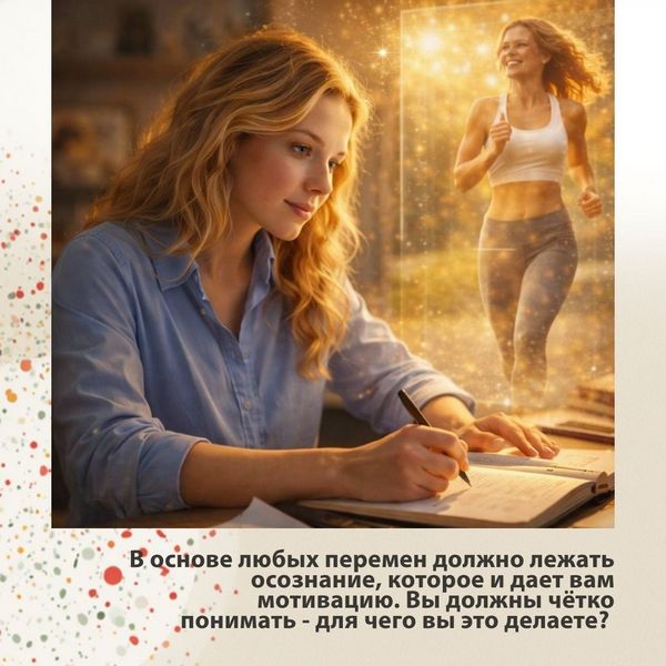 В основе любых перемен должно лежать осознание, которое и дает вам мотивацию. Вы должны чётко понимать - для чего вы это делаете?