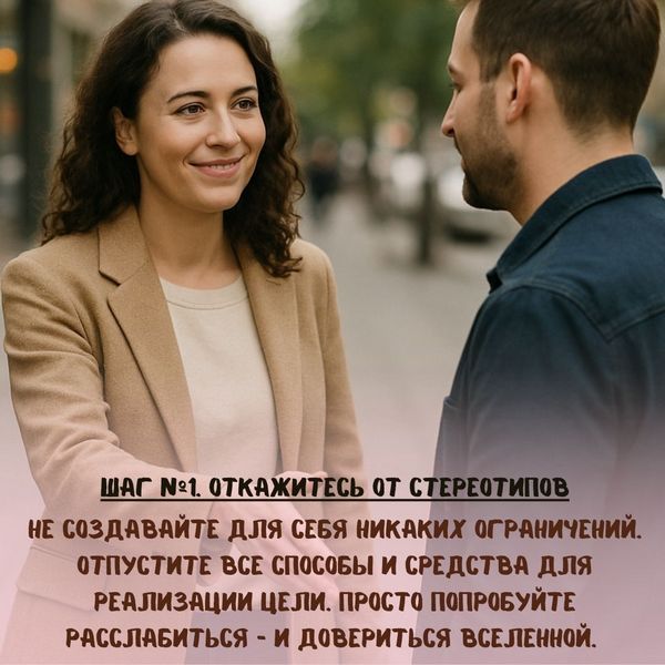 Откажитесь от привычки придумывать оправдания, ставить перед собой искусственно созданные препятствия и ограничения. 