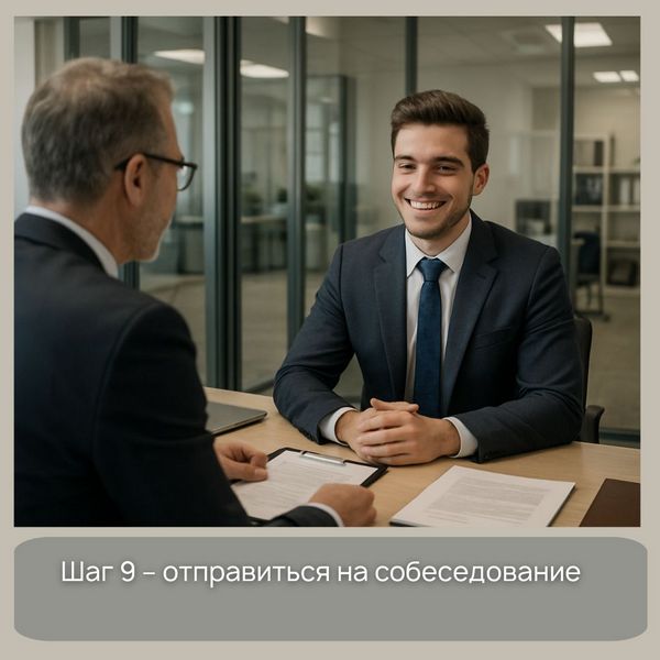 Шаг 9 – отправиться на собеседование