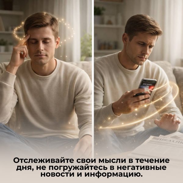 Формируйте вашу жизнь сознательно, не включайтесь в негативные эмоции!