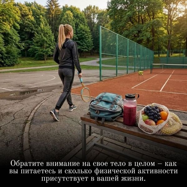 Поэтому обратите внимание на свое тело в целом – как вы питаетесь и сколько физической активности присутствует в вашей жизни. 