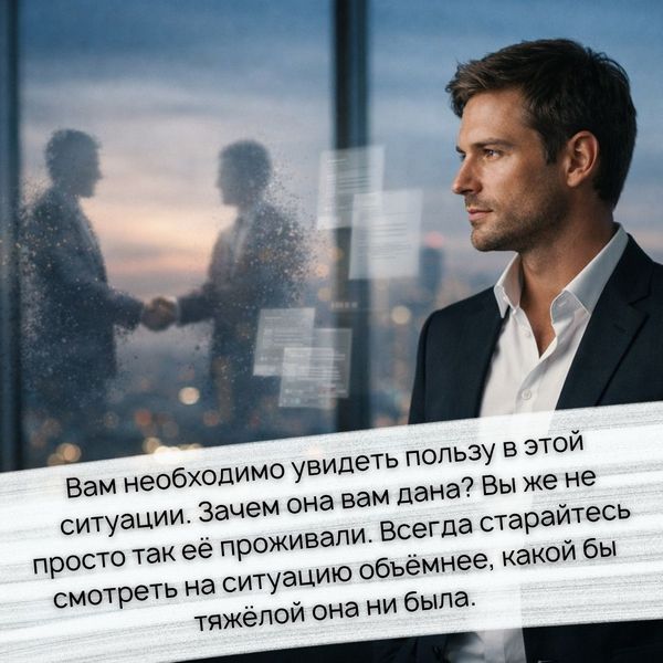 Вам необходимо увидеть пользу в этой ситуации. Зачем она вам дана? Вы же не просто так её проживали.