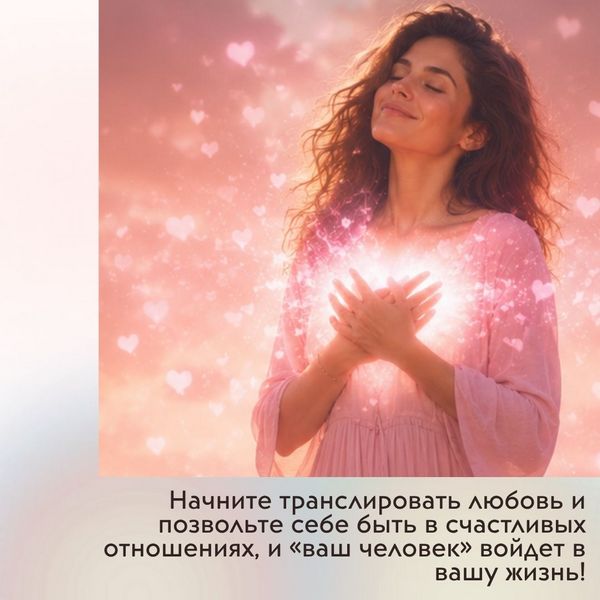 Начните транслировать любовь и позвольте себе быть в счастливых отношениях, и «ваш человек» войдет в вашу жизнь!