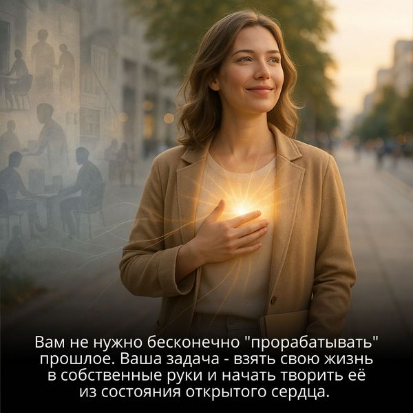 Ваша задача - взять свою жизнь в собственные руки и начать творить её из состояния открытого сердца. 