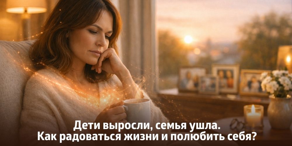 Как радоваться жизни и полюбить себя Дети выросли, семья ушла. Как радоваться жизни и полюбить себя?
