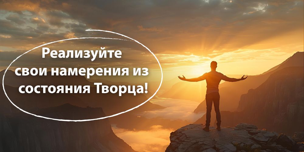 Реализуйте свои намерения из состояния Творца