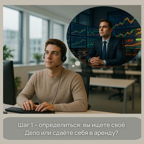 Шаг 1 – определиться: вы ищете своё Дело или сдаёте себя в аренду? 