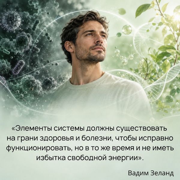 Элементы системы должны существовать на грани здоровья и болезни, чтобы исправно функционировать, но в то же время и не иметь избытка свободной энергии.