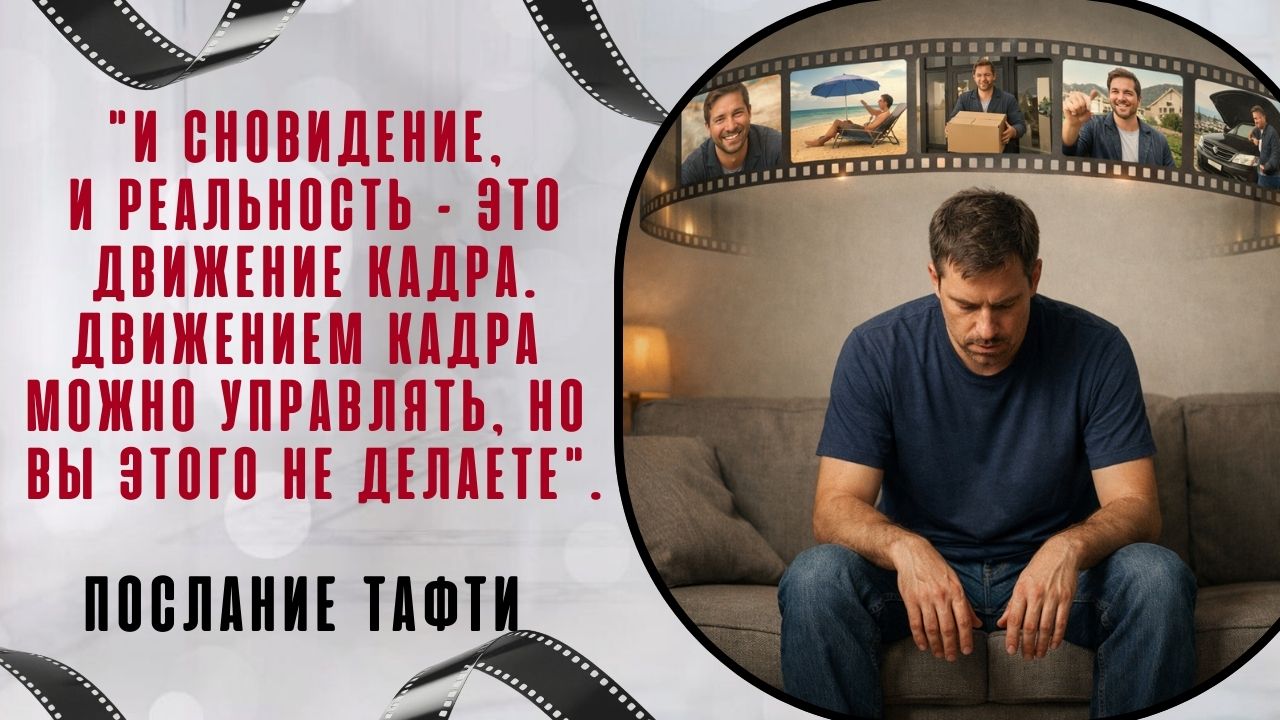 "И сновидение, и реальность – это движение кадра. Движением кадра можно управлять, но вы этого не делаете". Послание Тафти