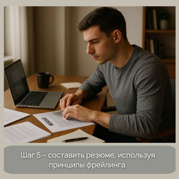 Шаг 5 – составить резюме, используя принципы фрейлинга 
