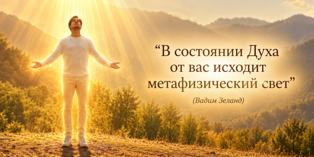 В состоянии Духа от вас исходит метафизический свет