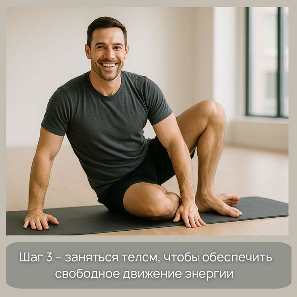 Шаг 3 – заняться телом, чтобы обеспечить свободное движение энергии 