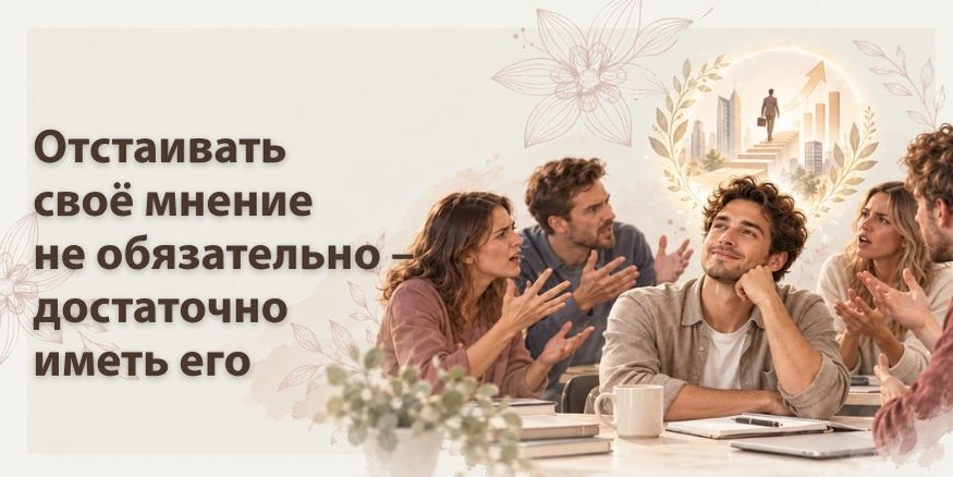 Иметь своё мнение Отстаивать своё мнение не обязательно – достаточно иметь его