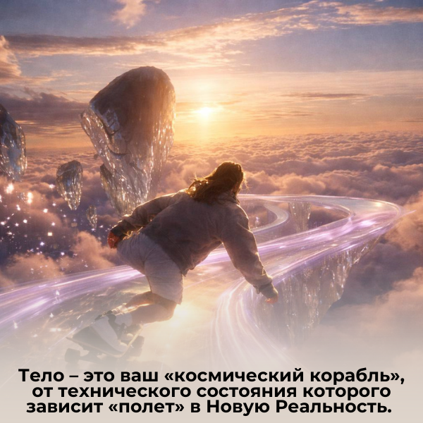 Тело –это ваш «космический корабль», от технического состояния которого зависит «полет» в Новую Реальность.