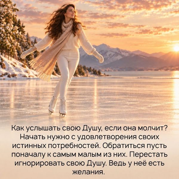 Начать нужно с удовлетворения своих истинных потребностей. Обратиться пусть поначалу к самым малым из них. Перестать игнорировать свою Душу. Ведь у неё есть желания. Есть то, что она хочет выразить через вас. Но чтобы это услышать, нужно соединиться с Душой.