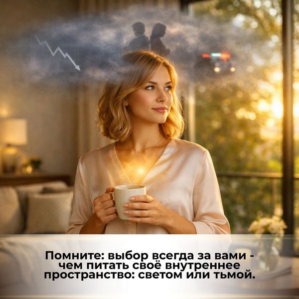 Помните: выбор всегда за вами — чем питать своё внутреннее пространство: светом или тьмой. 