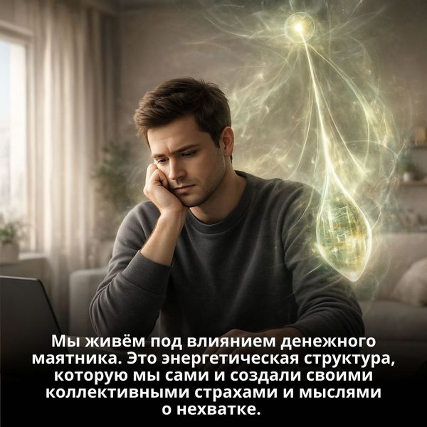 Мы живём под влиянием денежного маятника. Это энергетическая структура, которую мы сами и создали своими коллективными страхами и мыслями о нехватке. 