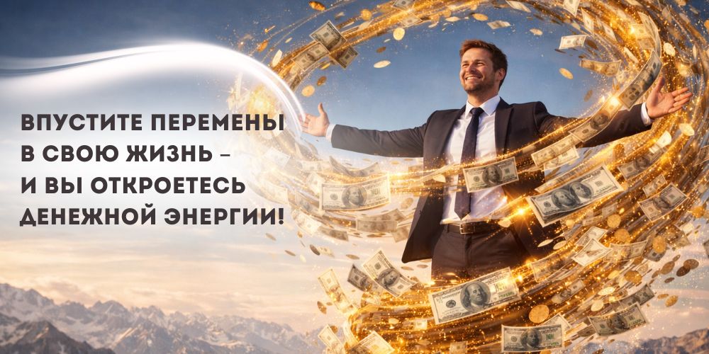Впустите перемены в свою жизнь – и вы откроетесь денежной энергии!