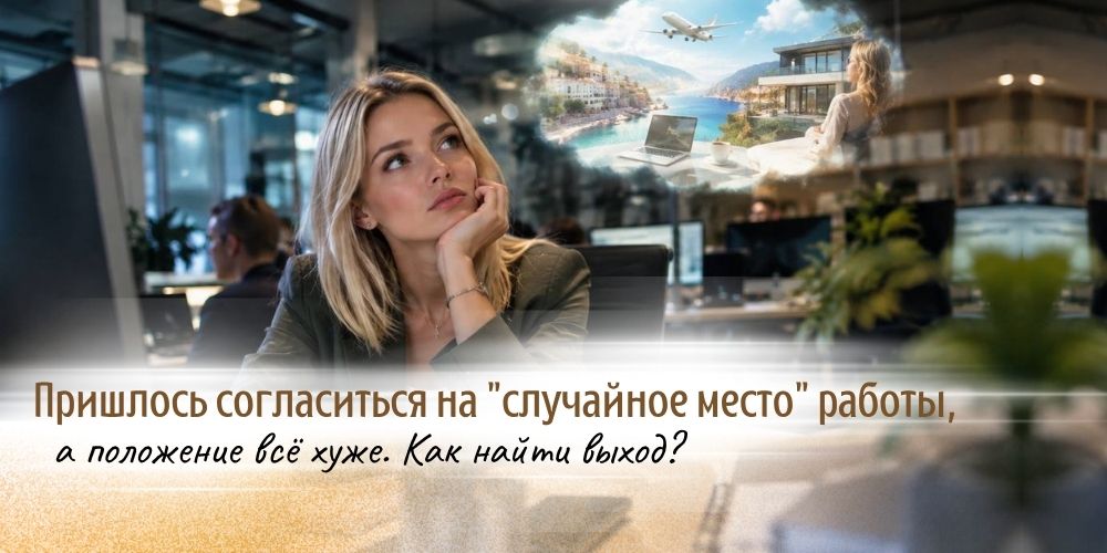 Пришлось согласиться на "случайное место" работы, а положение всё хуже. Как найти выход?