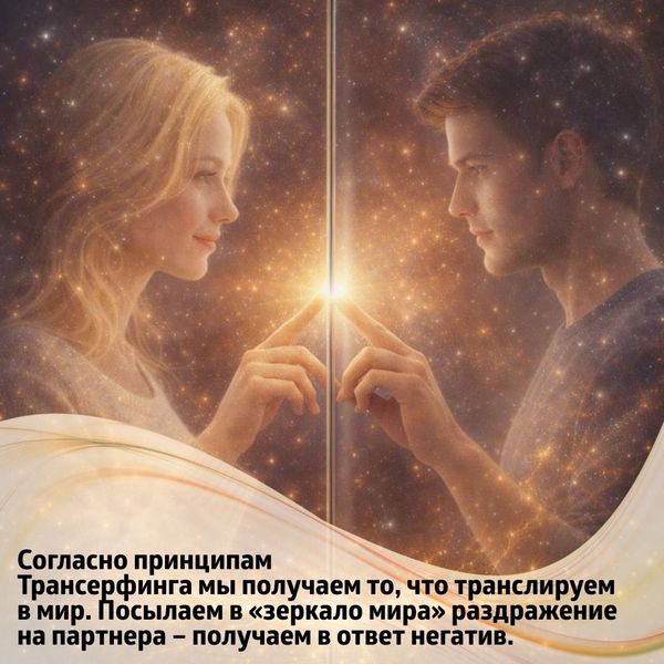 Согласно принципам Трансерфинга мы получаем то, что транслируем в мир. 