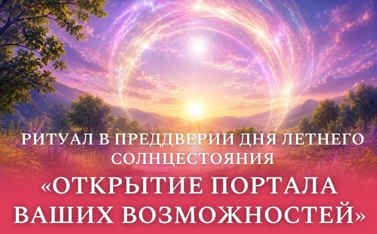 Ритуал в преддверии дня летнего солнцестояния «Открытие Светового портала ваших возможностей»